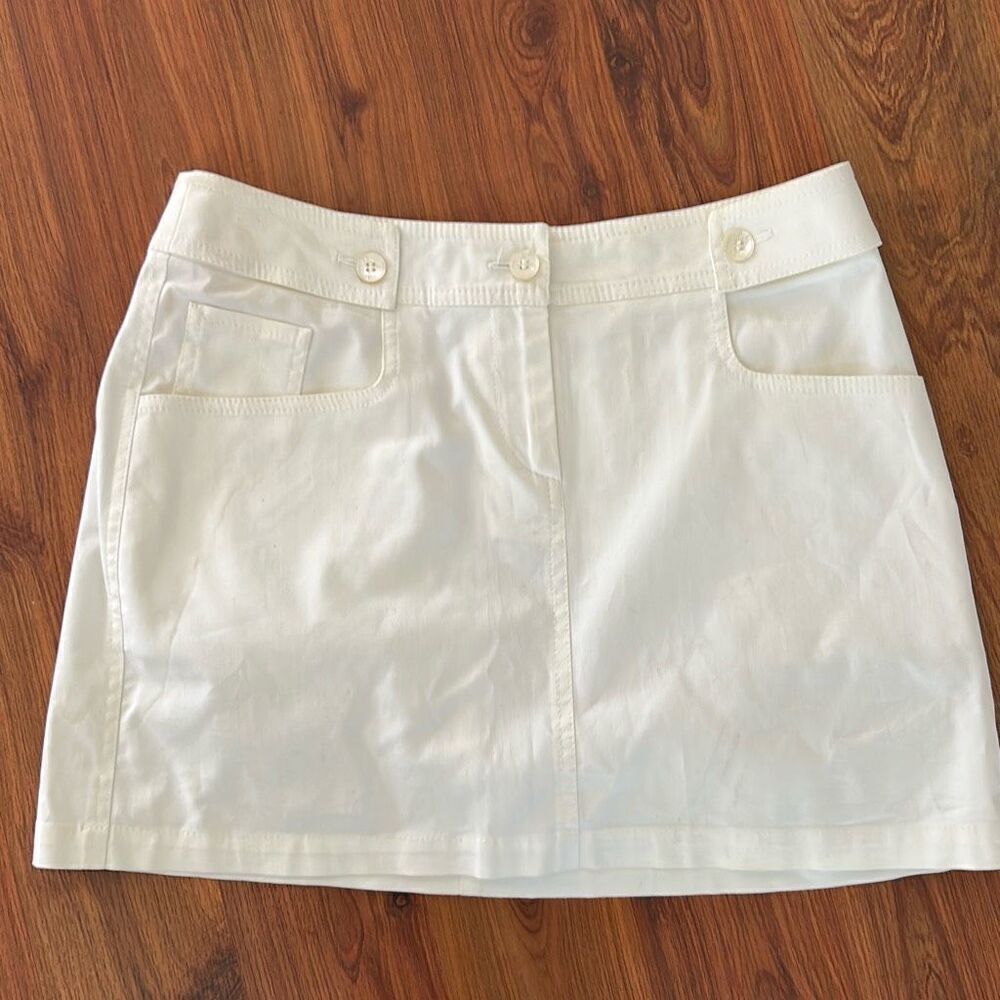 Emilio Pucci white cotton miniskirt size 4